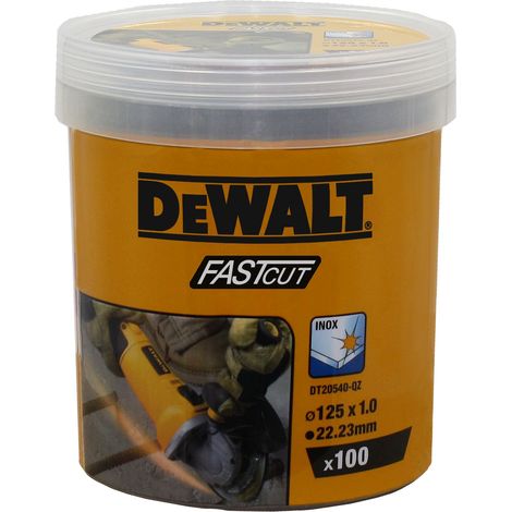 DeWALT Accesorios - Juego de discos de corte de acero inoxidable 125x22,23 mm, 100 uds. DT20540