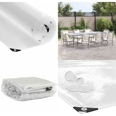 vidaXL Transparente Plane mit Ösen 5x6 m PVC (1/5)
