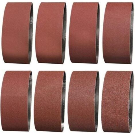 Promotion Bande Abrasive 75X457 mm- Grains 1 X 40/60 & 2 X 80/120/180/240/320/400 Bande de Ponceuse pour le Ponçage, le Polissage et le Dépoussiérage, Idéale pour le Bois (14 Pièces)-- (1/2)