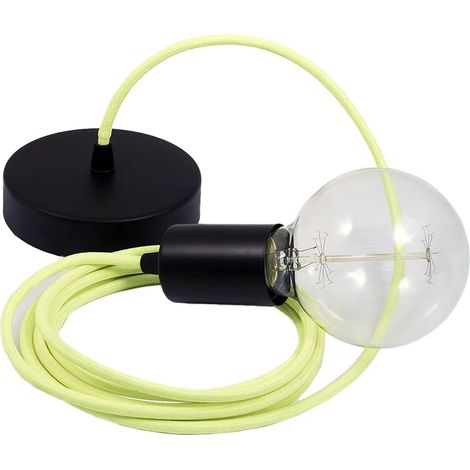 Suspension creative cables rf10 câble textile jaune 2 mètres (1/3)
