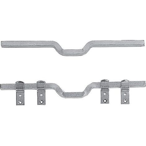 Torbel – Barre de sécurité pour volets 4 points d'ancrage – Barre en fer plein 16x16mm – Finition zinguée – Livrée avec 4 supports en fer