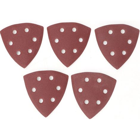 Ortviai Disque abrasif triangulaire en alumine 6 trous 90 x 90 x 90 mm, grain 120, lot de 100 pièces (1/5)