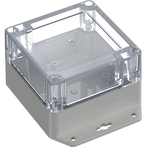 TRU COMPONENTS 6U07090906639 TC-13865260 Boîtier industriel 121.5 x 91.5 x 60 Polycarbonate gris clair, transparent 1 p