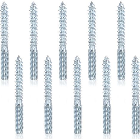 M6 Doppelkopfschrauben – Edelstahl 304 – Holz- und Maschinengewinde – 60 mm Gesamtlänge – 10er-Packung (1/5)