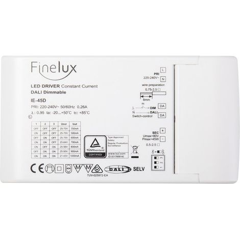 Ideal Lux Alimentatore Dali Push 20W 500mA Collezione NOVA dimmerabile bianco materie plastiche