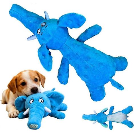 Unzerstörbares quietschendes Hundespielzeug – Plüsch-Kuscheltier, interaktives Kau- und Zerrspielzeug für kleine, mittlere und große Hunde
