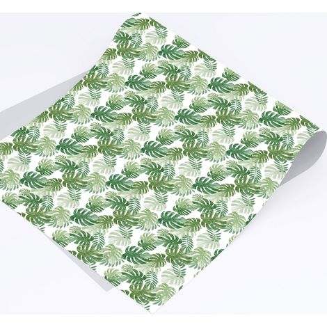 Stickers Adhésif pour relooking - Feuilles - 60x60 cm - Adhésif BRILLANT (1/4)