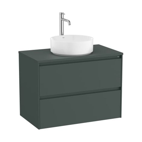 MUEBLE PARA LAVABO CENTRADO SOBRE ENCIMERA 800X460 ONA 2 CAJONES VERDE MATE