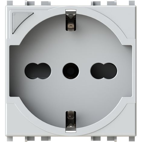 Modulo presa schuko smart WiFi con energy meter, serie S, bianco, 16A, compatibile con serie Vimar Plana - 4Box P40S 4BP40S.V14 (1/7)