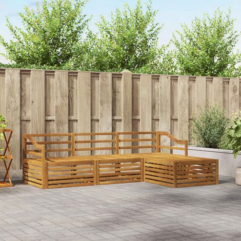 vidaXL Outdoor-Sofagarnitur Natur 245,5 x 162,5 x 73 cm (1/5)