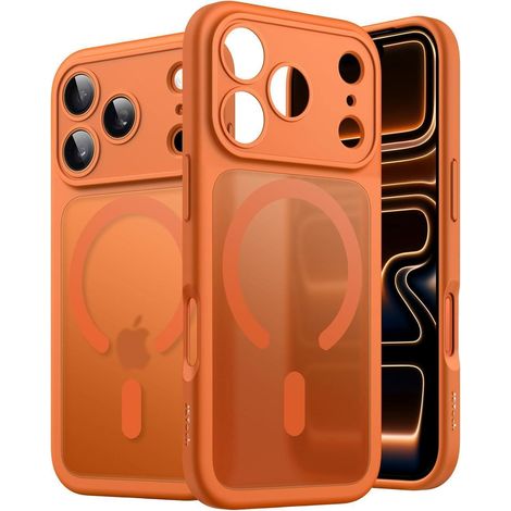 Handyhülle iPhone 17 Pro MagSafe Kameraschutz Stoßfest Dünn Orange (1/5)