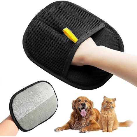 Gants double face en fourrure peignée, gants d'adsorption électrostatique pour poils de chien, gants pour chats (1/5)