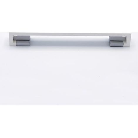 Maniglia per cucina Tipo Omega Laccato bianco con inserti effetto vetri satinato int.160mm