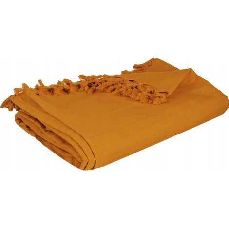Trapunta in cotone giallo senape 160x220cm - Atmosphera créateur d'intérieur