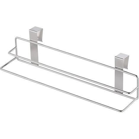 Toallero de acero inoxidable para colgar sobre la puerta, doble barra, dimensiones 12,01 x 2,56 x 3,35 pulgadas, resistente a la corrosión.