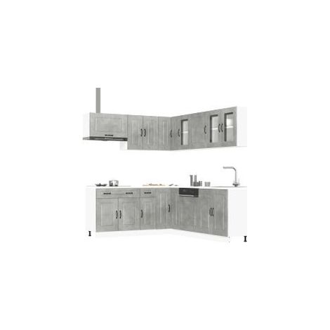 Ensemble d'armoires de cuisine 11 pcs Kalmar bois d'ingénierie (1/5)