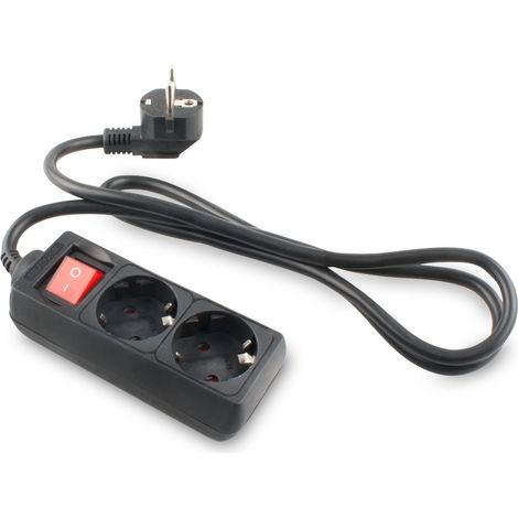 BASE ONLEX NEGRA 2TOMAS CABLE/INT.1,5mt