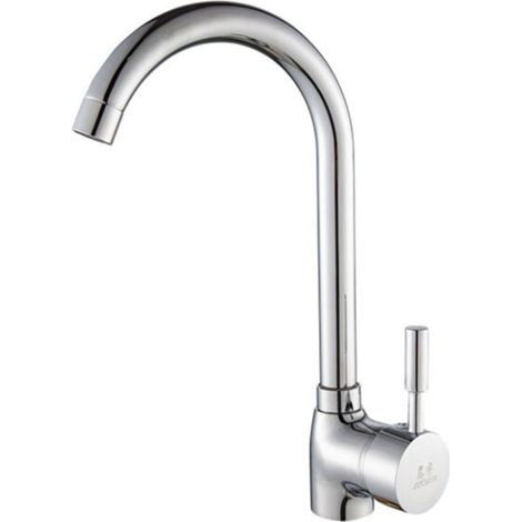 Mitigeur de lavabo en céramique chrome – Rotation 360° – Hauteur 33.5cm – Hauteur sous bec 24.8cm – Économie d'eau jusqu'à 30% – Ideko (1/5)