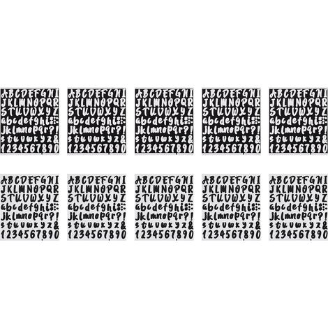 Autocollants en vinyle PVC lettres et chiffres imperméables (1/5)