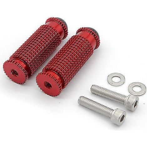 CNC-gefräste Aluminium-Motorrad-Fußrasten, 8 Farben, 8 mm, passend für Ducati Diavel 1115 Carbon, 1116 AMG, 1112 – Rot (1/5)