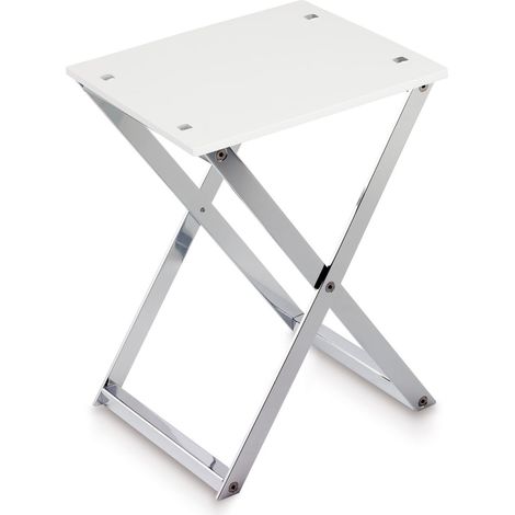 BELTRAN 2014 TABURETE Banqueta Tijera Cromo/Blanco Solid Suface - ref: 064-2014