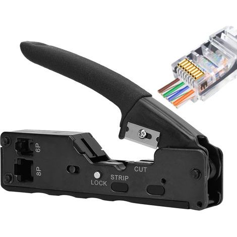 Pince à sertir universelle pour câbles réseau RJ45/RJ11, 8P8C et 6P6C, multifonction (1/5)