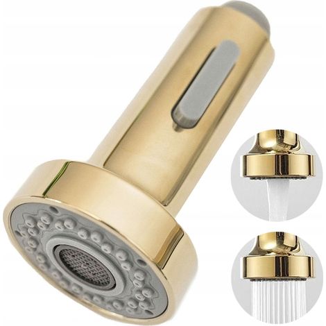 Küchenarmatur mit Ausziehbrause, goldfarben, 2-Funktions-Griff (1/5)