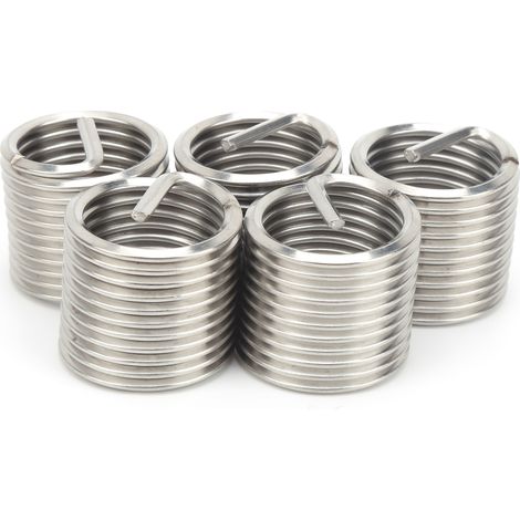 Kit de réparation comprenant 5 pièces avec inserts filetés, bagues et vis pour raccords filetés (1/5)