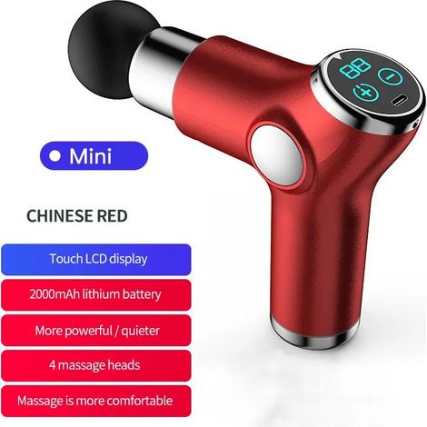 Filiyano-Mini pistolet de massage vibrant rechargeable avec pistolet de massage, appareil d'exercice portable pour la relaxation musculaire 03292