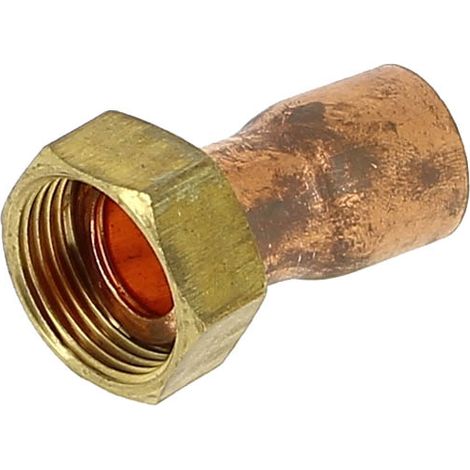 Anquier – Raccord laiton droit 2 pièces femelle écrou libre Ø20 mm – Taraudage 3/4' – Pression 25 bar – Norme NF-EN 1254-1