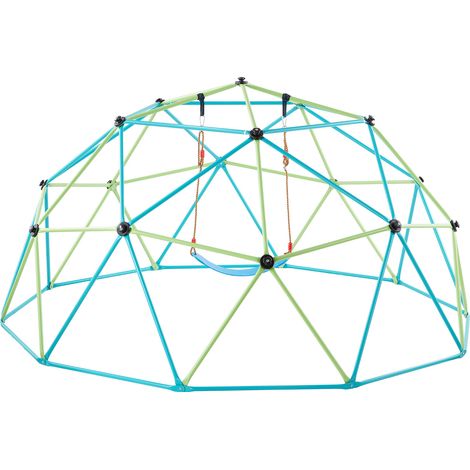 Mophorn Geometrisches Klettergerüst mit Schaukel & Hängematte (305 cm), belastbar bis 453 kg, Klettergerät für Kinder von 3 bis 10 Jahren, ideal für Garten und Spielplatz (1/5)