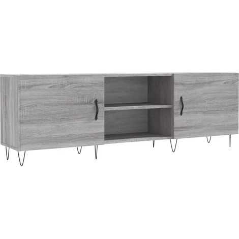 Mobile TV multimediale scaffale TV credenza TV sala da pranzo soggiorno camera da letto sonoma 150 x 30 x 50 cm legno ingegnerizzato grigio 020028404