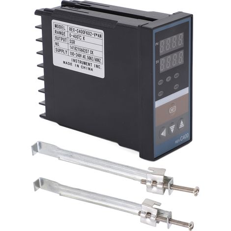 Thermostat numérique REXC400FK02VAN, régulateur de température à affichage digital, 100V-240V, pour usage industriel en atelier. (1/5)
