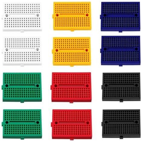 12 Pieces SYB-170 Seamless Prototype Kit, PCB Prototype Seamless Prototype Kit for Arduino and Raspberry PI Projects (6 Colors with Double Sided Tape) (1/5)