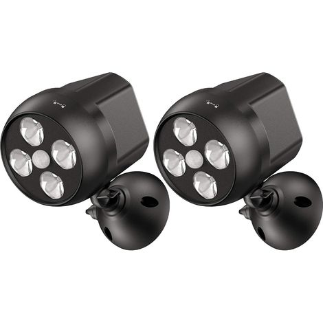 Projecteur LED, lot de 2, détecteur de mouvement, résistant à l'eau, pour l'éclairage de plafonds, jardins, façades ou espaces extérieurs.-AquaForge (1/5)