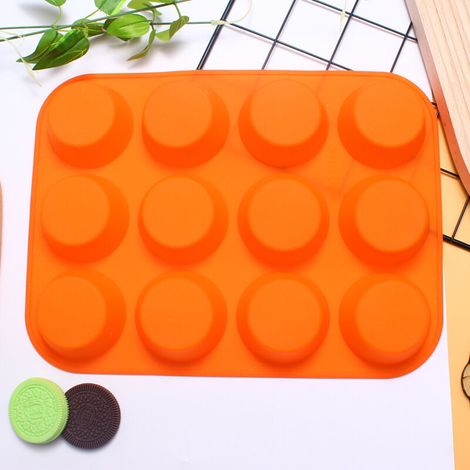 Moule à muffins en silicone de 12 tasses - moule à cupcakes antiadhésif en 3 pièces de taille régulière en silicone pour la cuisson（30223cm） (1/5)