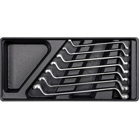 WKŁAD DO SZUFLADY KLUCZE OCZKOWE ODGIĘTE 6- 19MM 7 CZĘŚCI - YT-5533