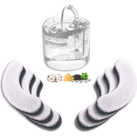 Fontaine a Eau pour Chat Automatique 1,8L Fontaines à Eau pour Chats Chiot Animaux avec 8 Modes d'eau Intelligents 1 Filtre Charbon 1 Pompe Fontaine Chat USB Silencieuse (1/5)