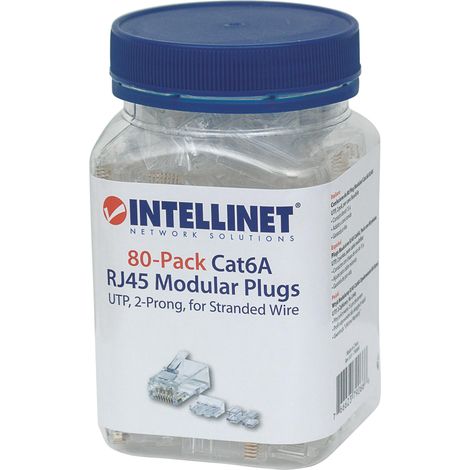 Intellinet Confezione da 80 Plug Modulari Cat.6A RJ45 UTP (1/3)