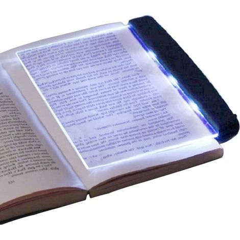 Schwarze, lichtundurchlässige, flache Lampe (17,5 x 14,2 x 1,5 cm), Leselampe für Studentenwohnheime, Schlafzimmer und persönliche Räume (1/5)
