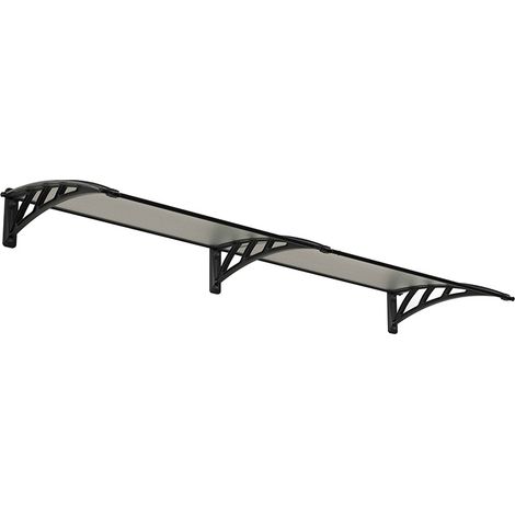 Patio Cover Neo Door Awning Canopy 2360 Twinwall - Polycarbonate - L238 x W76 x H25 cm - Grey