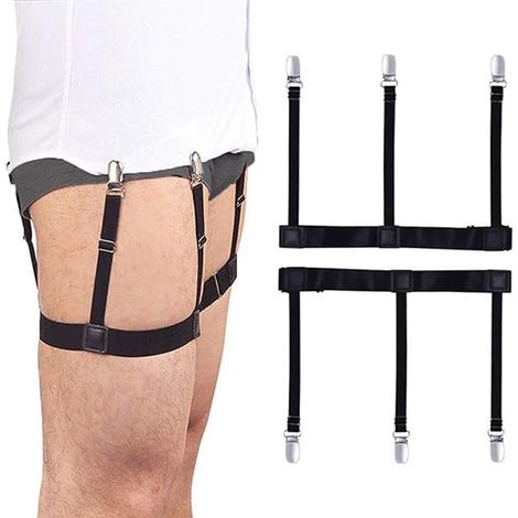 DigitalLAB-1 paire de poignets élastiques pour chemises homme avec bord antidérapant et col ajustable (1/4)