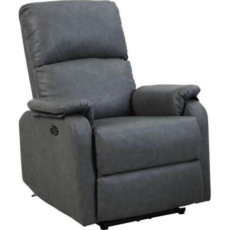 Domo Mea Poltrona Recliner Grigia - Comfort Vintage 92x164x104/84cm