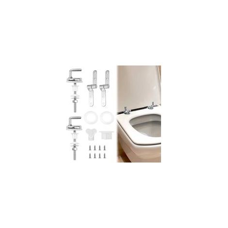 Charnières de Siège de Toilette en Acier Inoxydable, Pièces de Rechange pour Réparation et Fixation, Durable et Solide