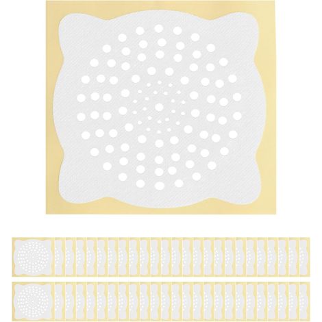10 pièces filtre pour bonde, autocollant anti-cheveux, diamètre 6 cm, épaisseur 0,5 mm, pour siphon de douche lavabo baignoire évier (1/5)