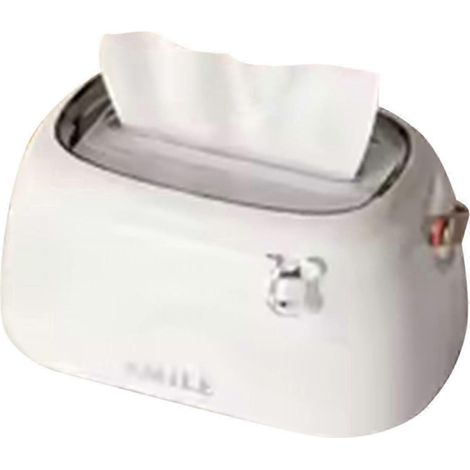 Poubelle à bouton-poussoir avec couvercle - télécommande multifonction et boîte à mouchoirs intégrée - étanche à la poussière et compatible avec les lits QAQ (1/5)