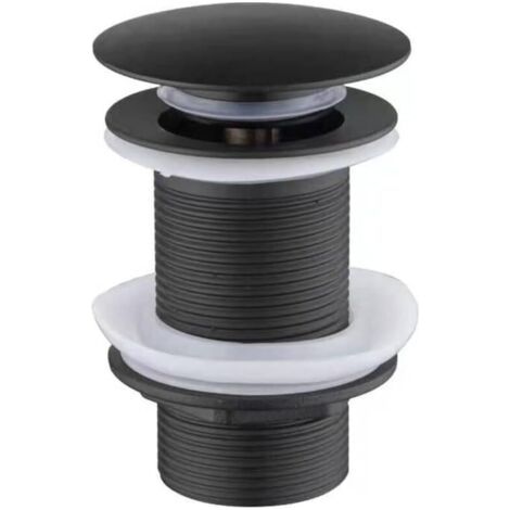 Un-Fendue Bassin évier Robinet Poussez Pop-Up Cliquez Clack Maker Bouchon Stopper sans débordement Fait (Noir) (1/5)