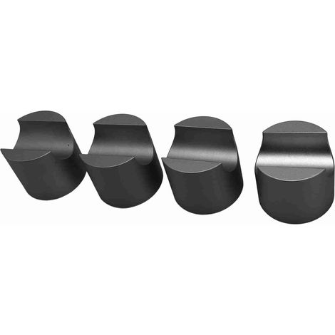 Lot de 4 serre-câbles HiFi en alliage d'aluminium, supports de câbles d'enceintes, clips de rehaussement, stabilisateurs de câbles HiFi noirs (1/5)
