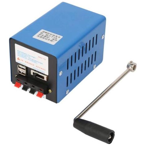 DEESSE SHOP-Générateur à manivelle 20W portable – Source d'énergie de secours pour camping et survie – Fonctionnement silencieux – Poids 758g (1/5)
