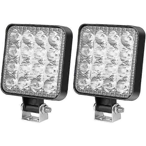 48W LED Work Light - Waterproof Spot/Flood Lamp for Trucks/Boats,White (1/5)